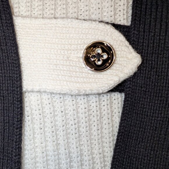 WHBM Colorblock  Poncho-Style Cotton Sweater - Picture 3 of 6